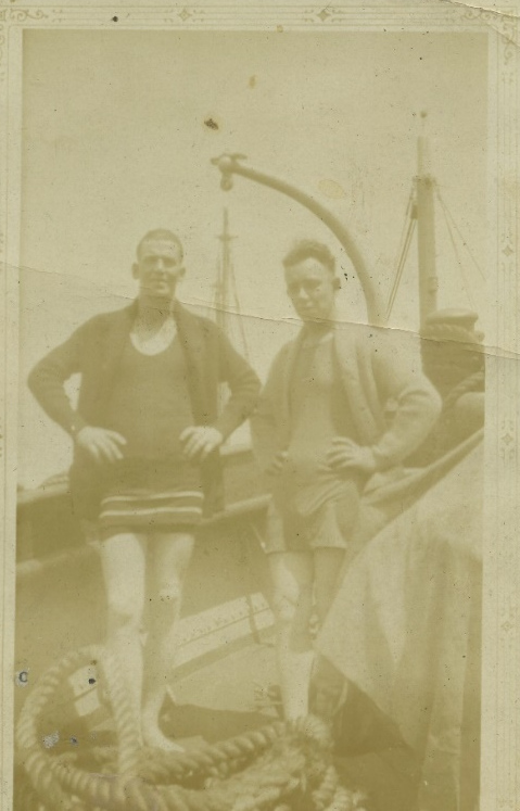 Fraser MacLean and an unidentified companion