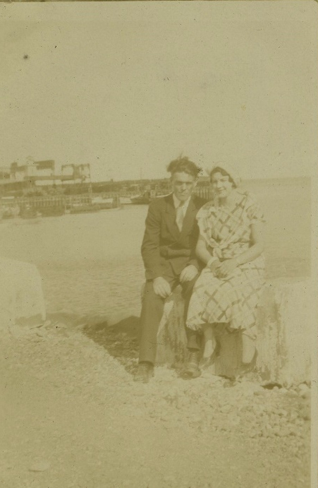 Jimmie and an unidentified companion