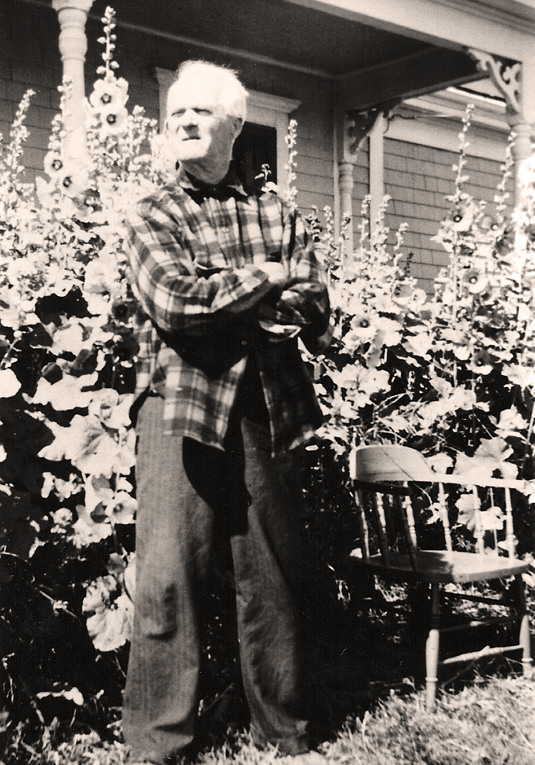Jack Rankin in the garden